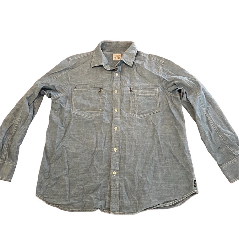 Howe Denim Chambray Western Work Button Down Shir… - image 1